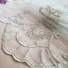 Vendre à chaud Fancy de haute qualité partout dans la broderie en dentelle à maillage nuptiale